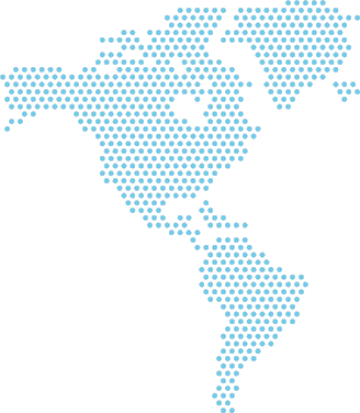 world map dotted