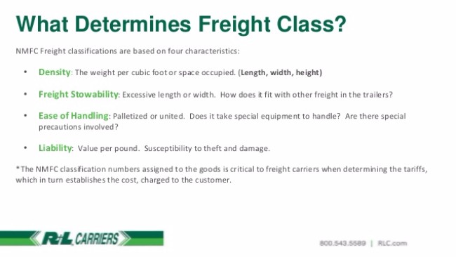 Top 50 Freight Class Codes Explained